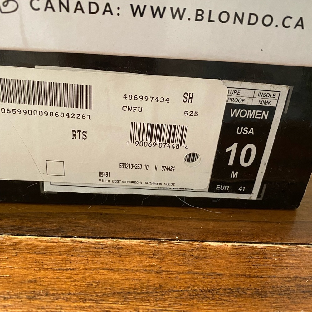 Size 10 Blondo Suede Booties. Color is Mushroom.